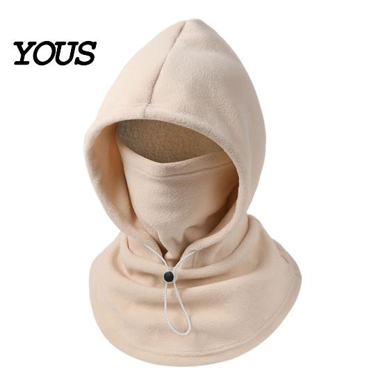 Unisex Thermal Gear Flannel Balaclava with Drawstring, Warm Ski Mask Hat, Fleece Lined Windproof Winter Face Neck Warmer for Outdoor Cycling