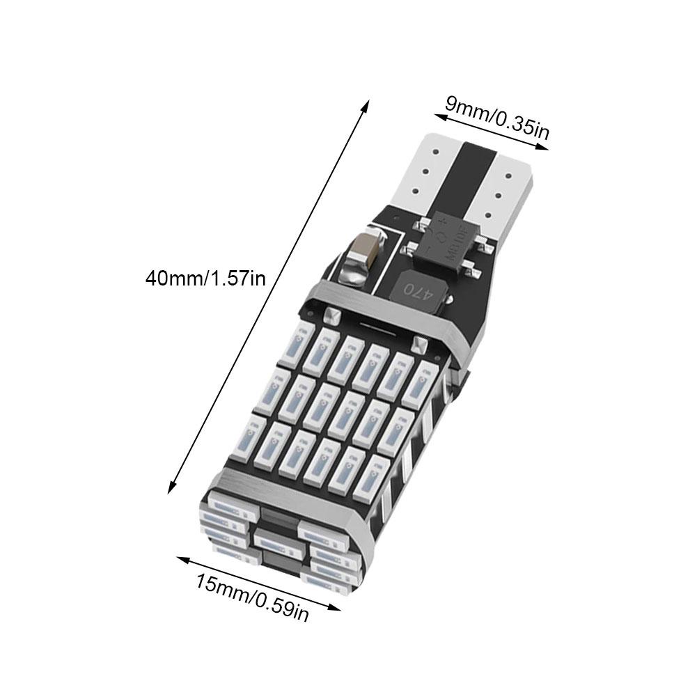 2 buc. T15 W16W 921 912 T16 902 becuri LED de mare putere 45 buc 4014SMD super luminoase 1200 lm Inlocuiesc pentru masina marsarier alb