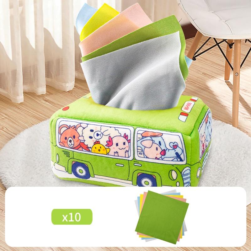 

Montessori Inspired Toysets Toddler Tissue Box Gentle Soft Paper Baby Finger Exercise EducationalLearning Activity Sensory Development Plush Cartoon/cartoon