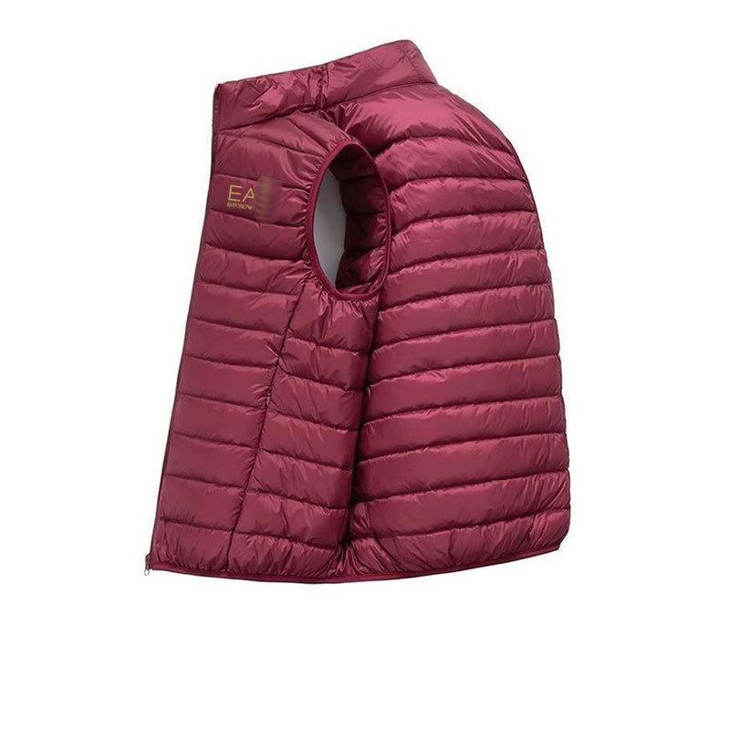 Herren EU-Größe Color Block Kapuzen-Baumwollweste - Herbst/Winter 2024 Mode