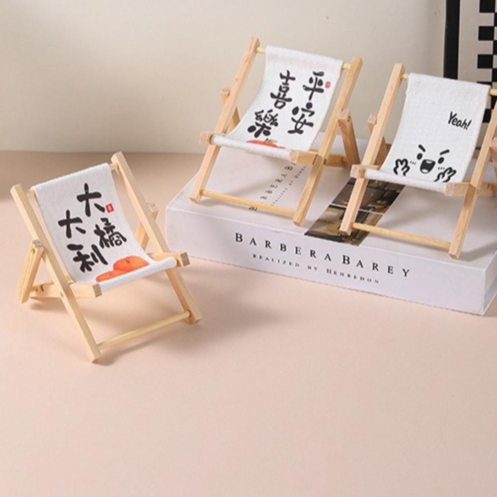 Mini Toy Model Doll Chair Cotton Doll Beach Chair Bracket Photo Props  Home Decor