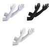 1 Pair Open  Fingered  Sunscreen  Gloves Summer Ice Silk Outdoor Cycling Non-slip Breathable Long Sunshade Sleeves