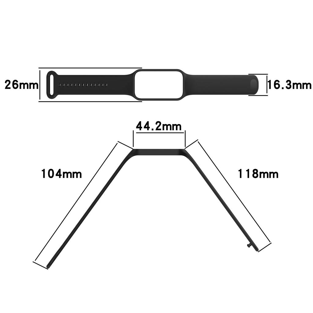 Silicone Strap Replacement For Redmi Smart Band 2 /Xiaomi Band 8 Active Sport Wristband Correa Bracelet   Watch Accessories