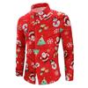 2022 European & American Men's Santa Claus Print Long Sleeve Casual Shirt - 18 Colors