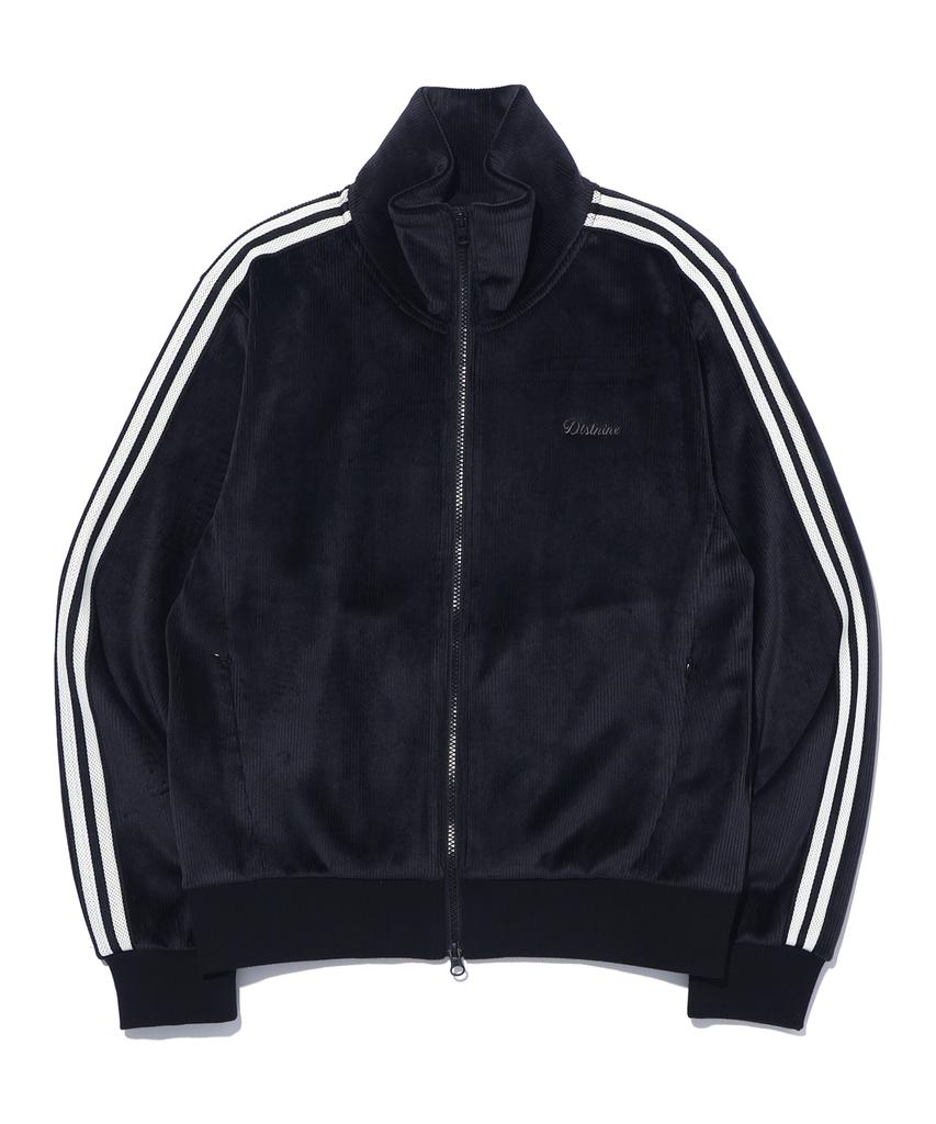 DISTN9NE Embroidered Lettering Corduroy Track Zip-Up Lp4Tf867_Black