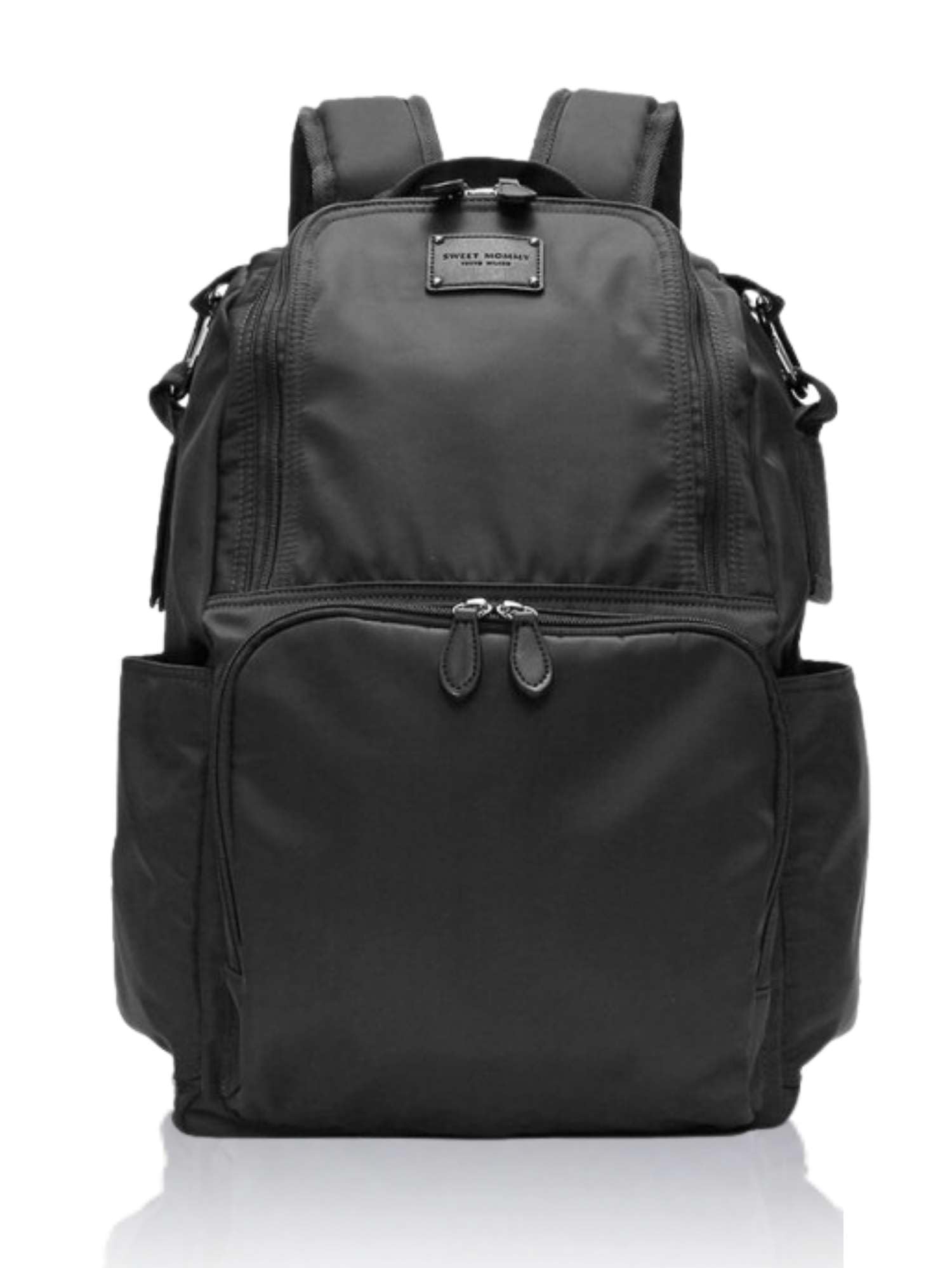 

Sweet Mommy Mother s Bag, 23L, Water-Repellent Backpack with Insulated Pockets, Black