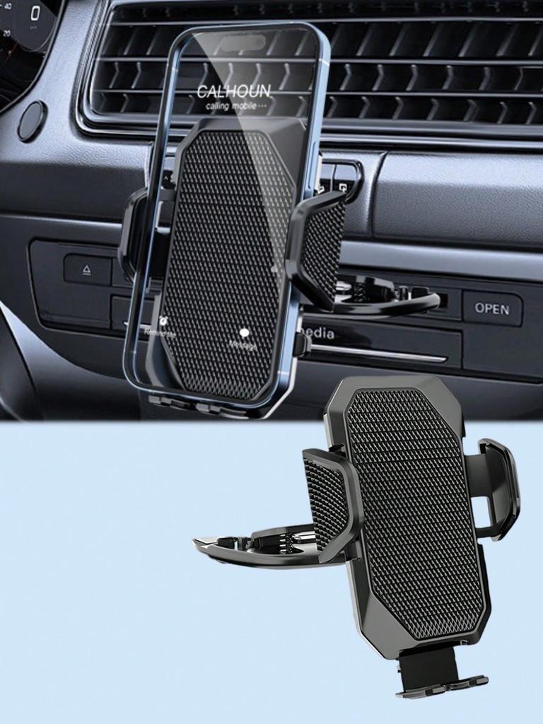 Car CD Slot Phone Holder, Auto Locking 360° Rotation, No Drilling Non-Slip Design, Fits 4.0–6.7 Inch Phones