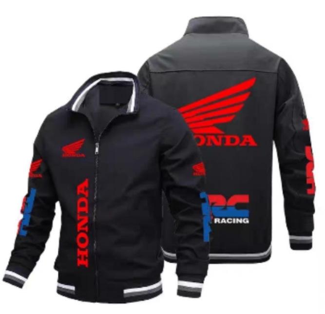 Jaqueta Masculina com Gola Alta e Zíper com Logo de Carro - Estilo Baseball Esportivo Casual para Primavera e Outono