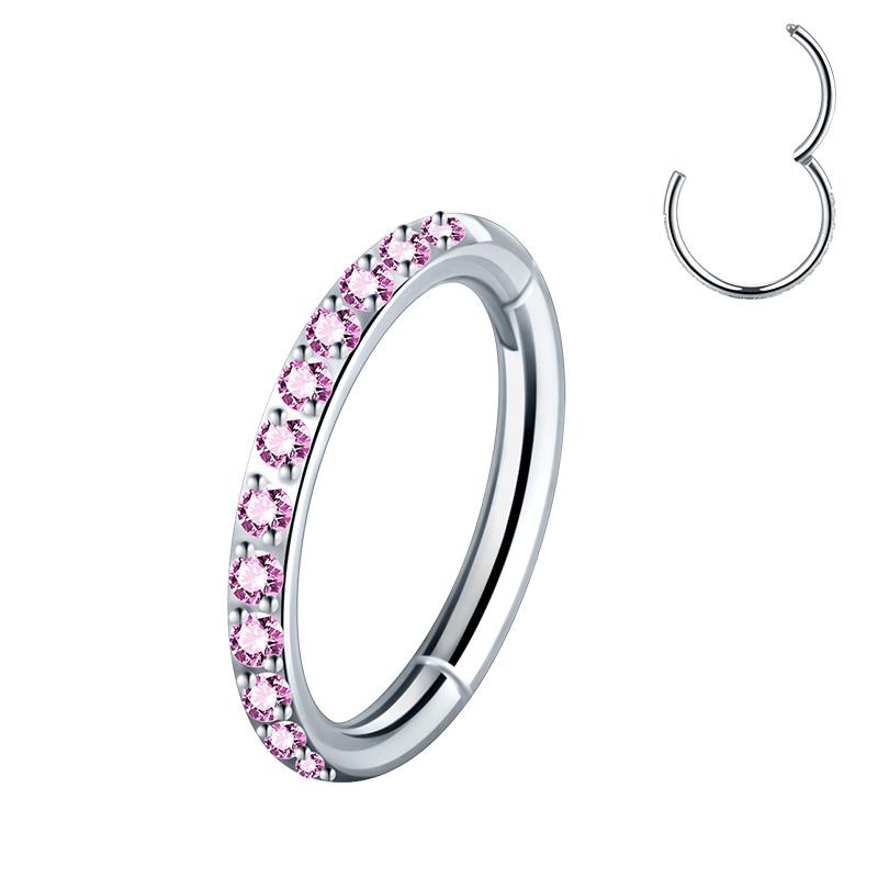 1PC 16G Surgical Steel Hoop Earrings for Women 6/8/10/12mm CZ Paved Small Helix Piercing Tragus Cartilage Piercing Body Jewelry