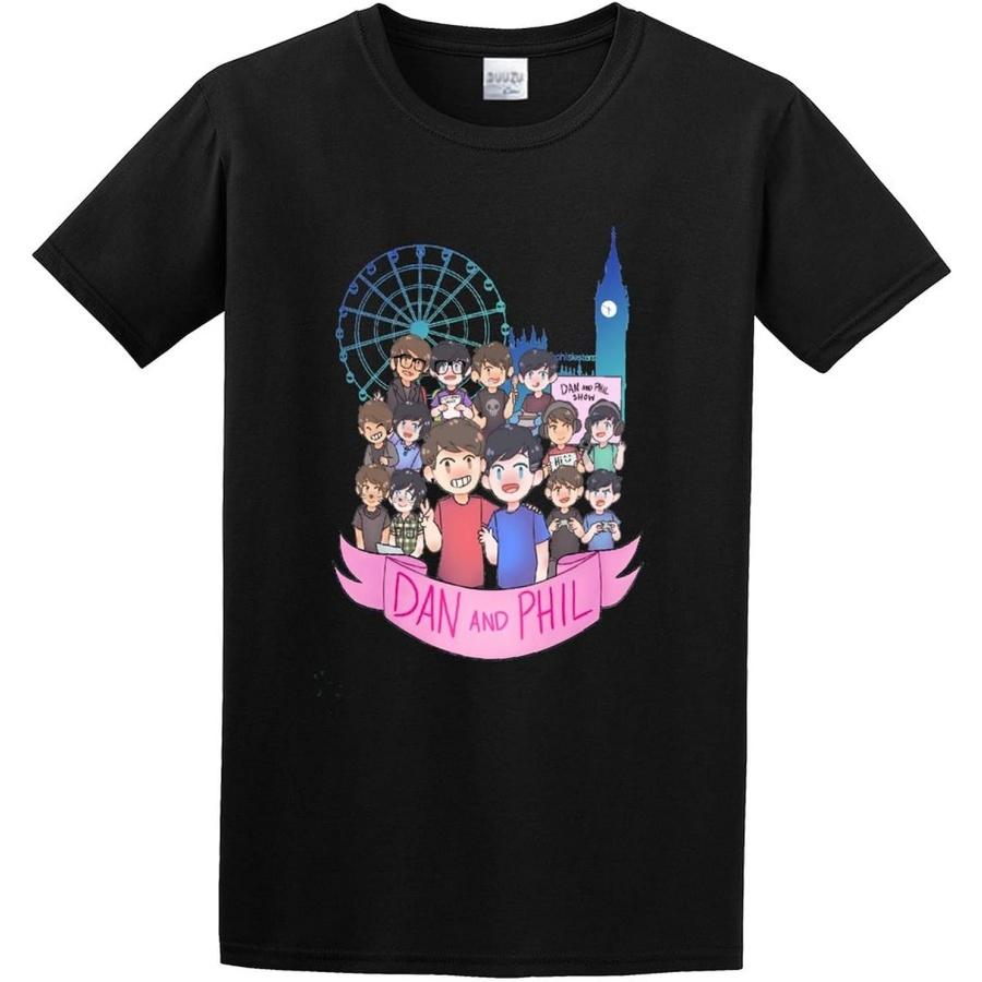 

DALIBANG Qmydan and Phil The Amazing Book is Not On Fires O-Neck 100% Cotton Short Sleeve Unisex T-Shirt S чёрный