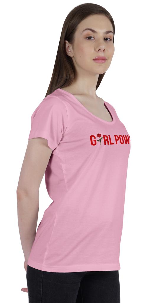 Inkmeso Women's Tshirt  Girl Power  Quote Graphic Printed Tee Top