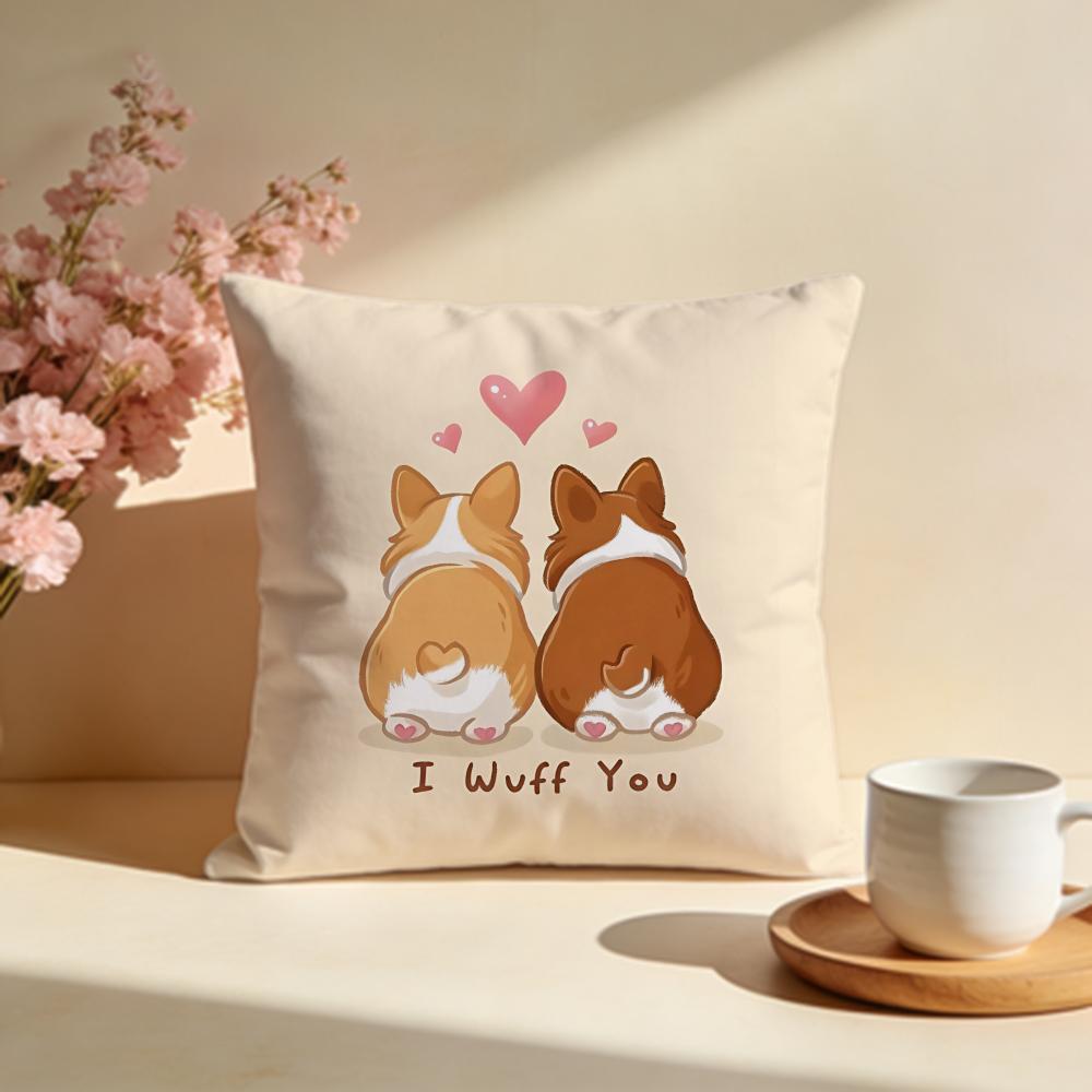 Hübsche Corgi Kissenbezüge Weiche Kissenhüllen für Zuhause Schlafzimmer Wohnzimmer Sofa