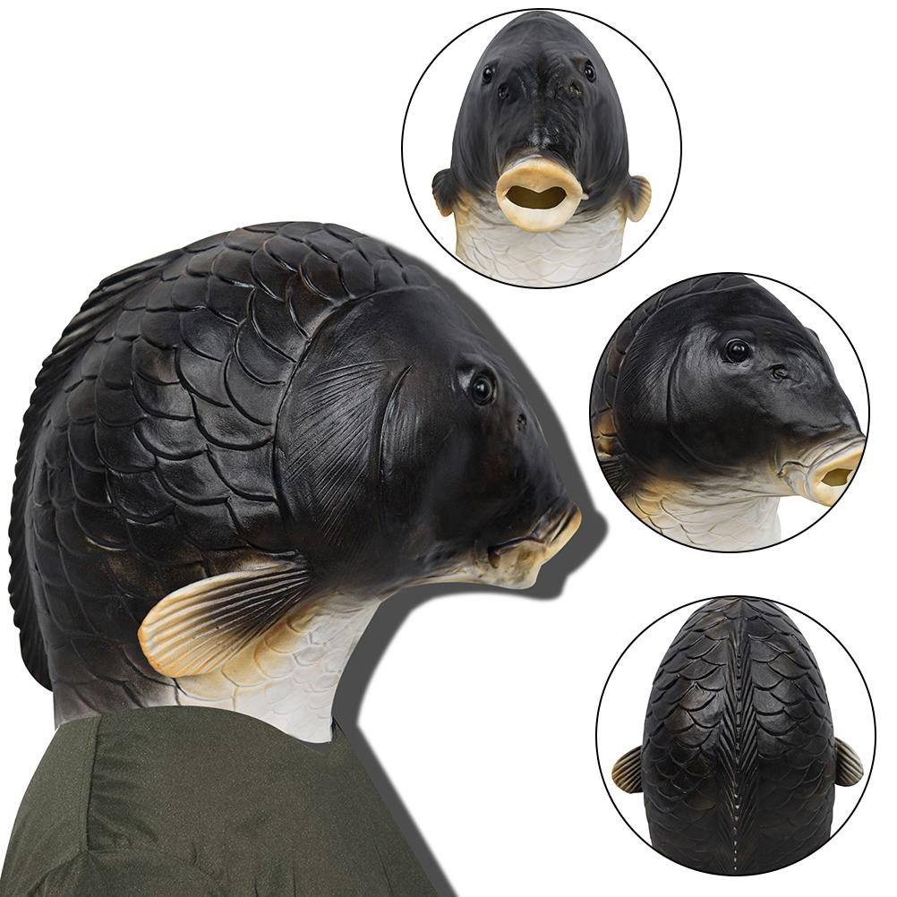 Acoperire facială pentru animale, costum de pește, acoperire facială, inedit, latex, cap de animal, acoperire facială, petrecere de Halloween