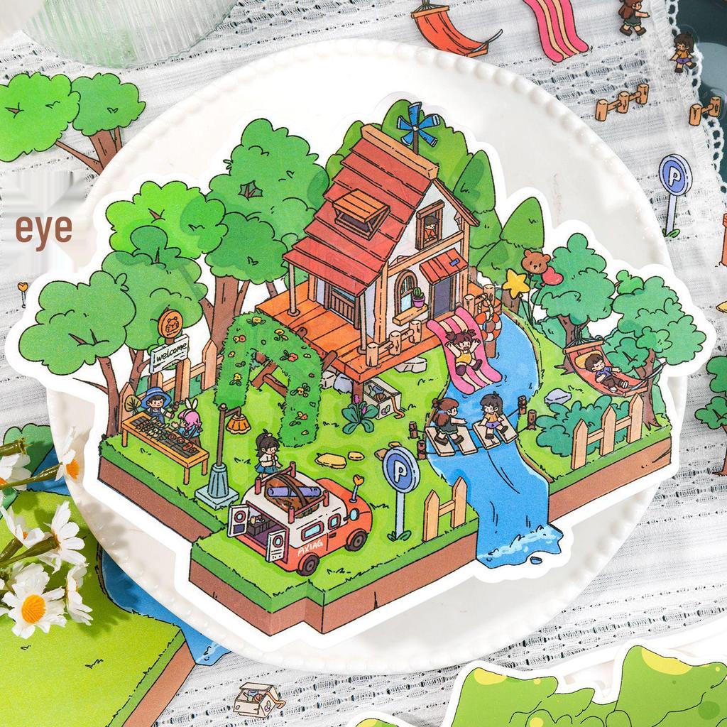 3D Stereoscopic Miniature Scene Stickers - DIY Dollhouse & Toy Collection for Children