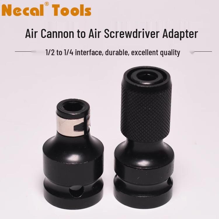 Nigao Electric Wrench Adapter: 1/2 to 1/4 Hex Socket Bit, Telescopic Spring Sleeve