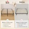 Bed Frame 160 x 190 cm, Double Bed in Solid Wood with Slatted Base and Foot, Storage Underneath, Black