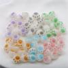 CH79 12 X11mm Candy Color Cartoon Cute Three-Dimensional Cat Claw Cat Palm Minimalist Straight Hole String Beads DIY Bracelet
