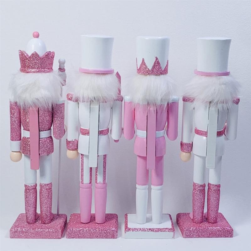 Christmas Theme Figurine Wood Decorations Statue for Office Unique Desktops Ornament Tabletop Decorative Sculpture