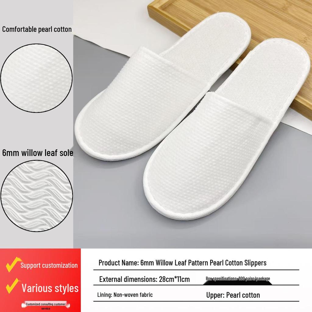 Verdickte Vlies-Einwegpantoffeln für Hotel, B&B, Zuhause, Gäste und Reisen - Waschbar