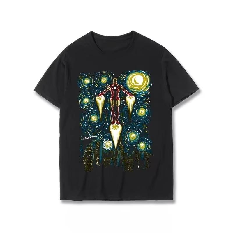 Marvel Iron Unisex Deadpool Space Tshirt 2026 Summer New Style American LooseFitting Casual Trendy ShortSleeved Shirt M