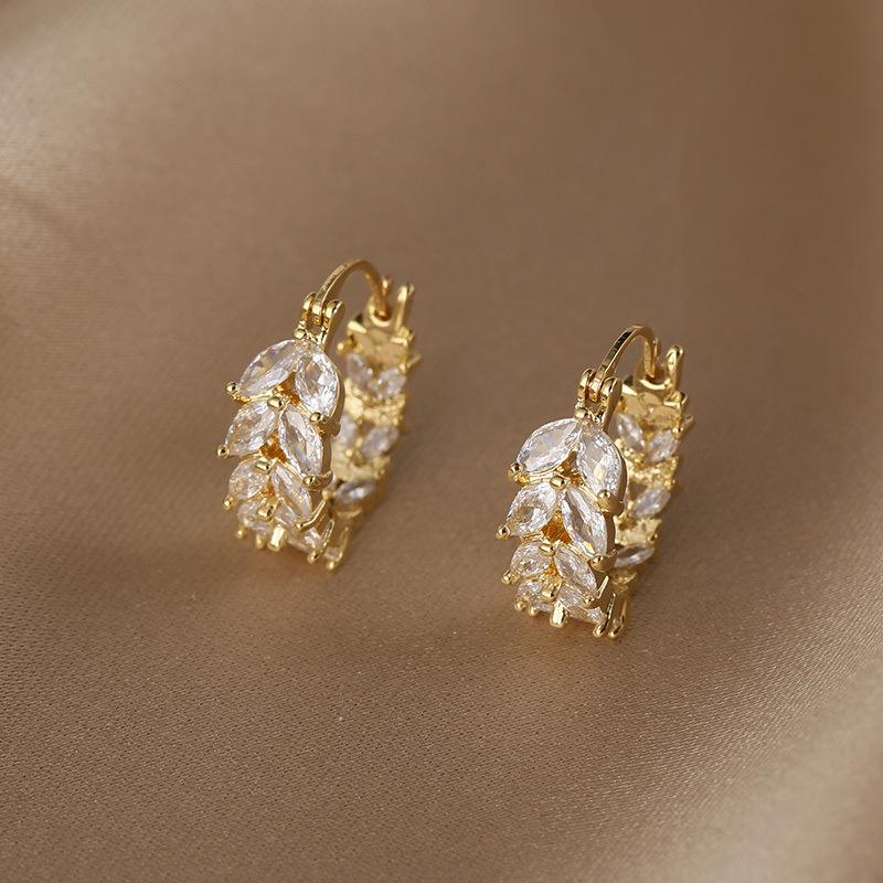Silbernadel Eingelegte Diamant-Blumenquasten-Ohrringe - Elegante und Modische High-End-Stecker mit Einzigartigem Design