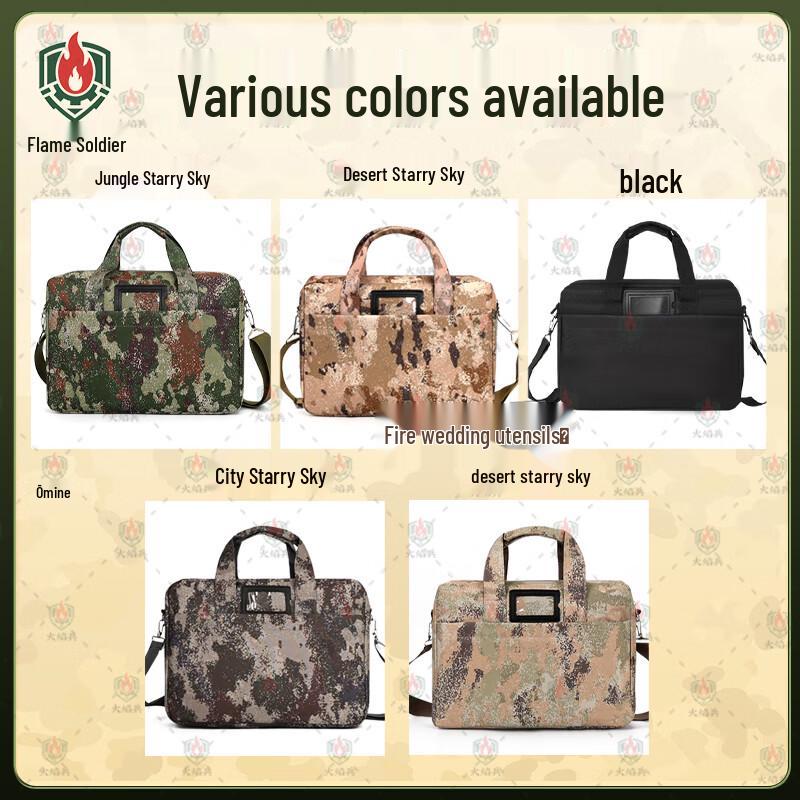Flame Soldier Camouflage Briefcase Laptop Bag