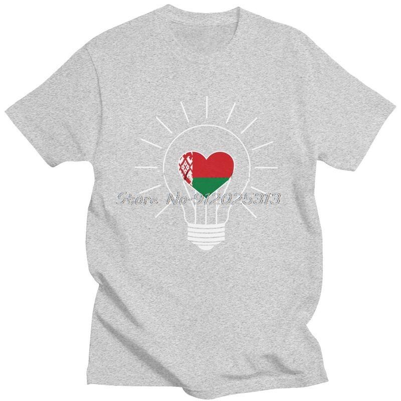 Love Lamp Flag Belarus T Shirt For Unisex Pure Cotton Tshirt Unique Tee Tops Short Sleeves Belarusian Patriotism Tshirt Apparel