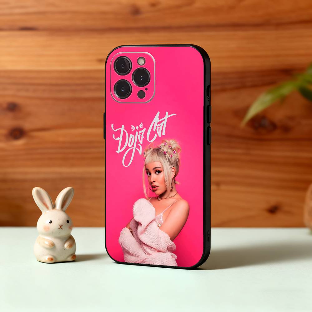 Cute D-Doja C-Cat Singer Phone Case For iPhone17,16,15,14,13,12,Plus,Pro Max, 5G Others Soft Black Cover