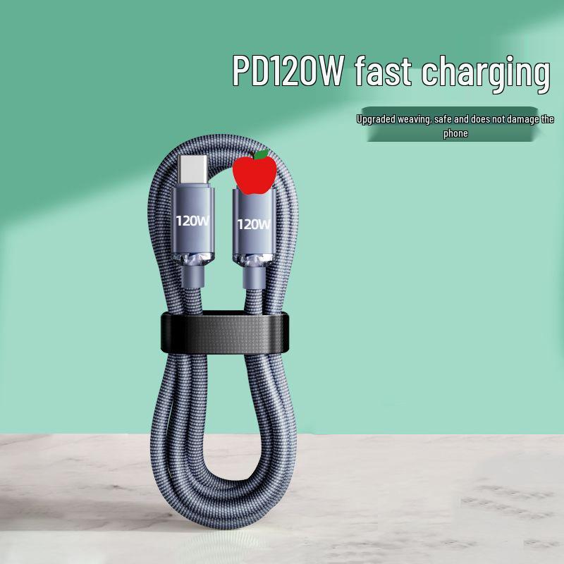 Jingyao 120W Dual Type-C 6A Cable: Super Fast Charging for Apple 15/16 & Huawei.