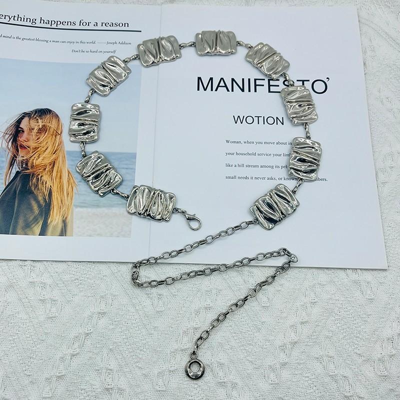 Stylish Metal Waist Chain With Irregular Design For Women Office And Casual Looks