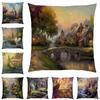 Elegant Cotton Linen Cushion Cover With Invisible Zipper For Easy Cleaning