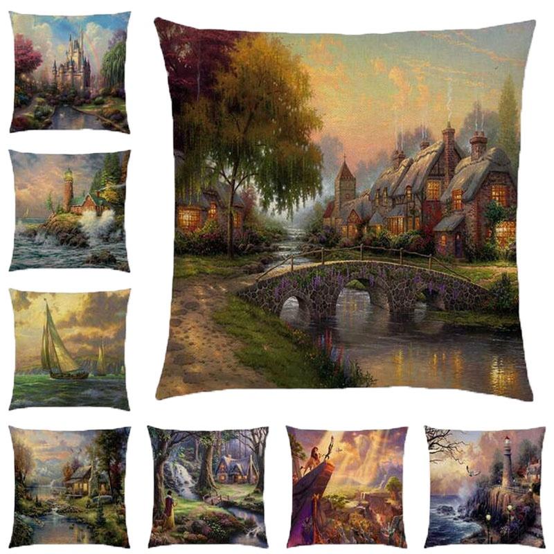 Elegant Cotton Linen Cushion Cover With Invisible Zipper For Easy Cleaning