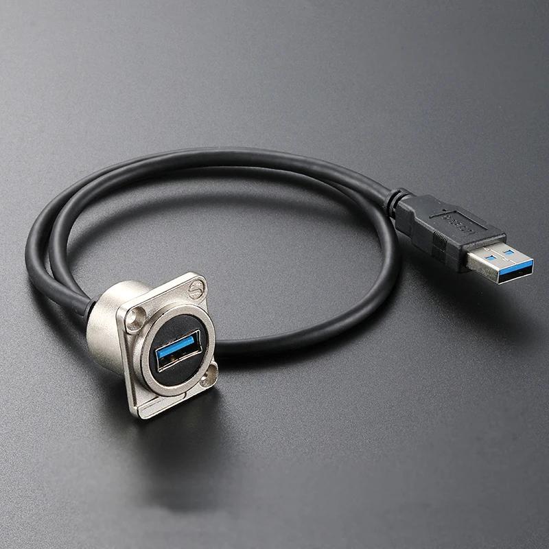 

Ethernet LAN Network Cable Extender RJ45 CAT6A HDMI-Compatible Connector USB 2.0 3.0 Type-B Type-C Female Jack Panel Mounting 0.5M cable