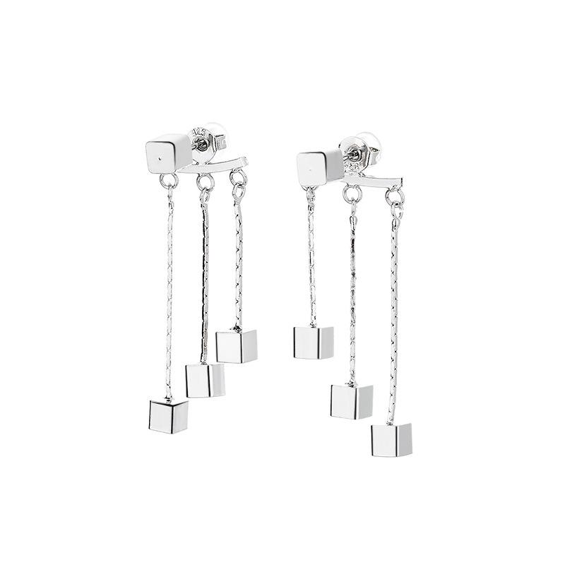 

Модные серьги с кисточками для женщин, квадратные серьги, кулон, простой ювелирный подарок для пары