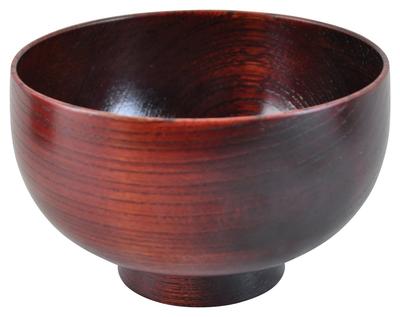 Tigela de sopa Hotei com acabamento vermelho