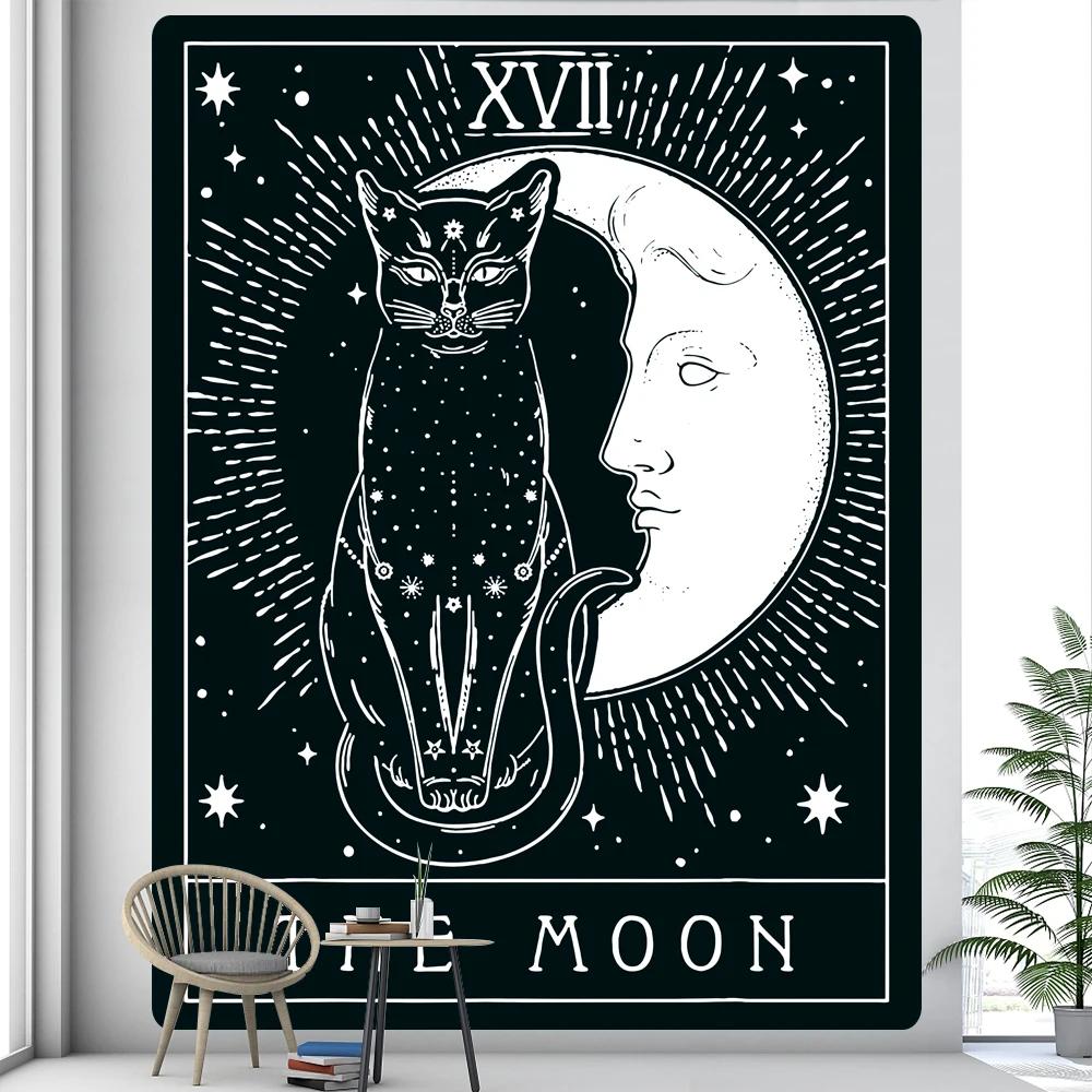 

VIKAMA Tarot Tapestry Illusion Art Wall Hanging Divination Tool Altar Cloth Bohemian Spiritual Decor for Meditation Space 74x94cm(29x37in)