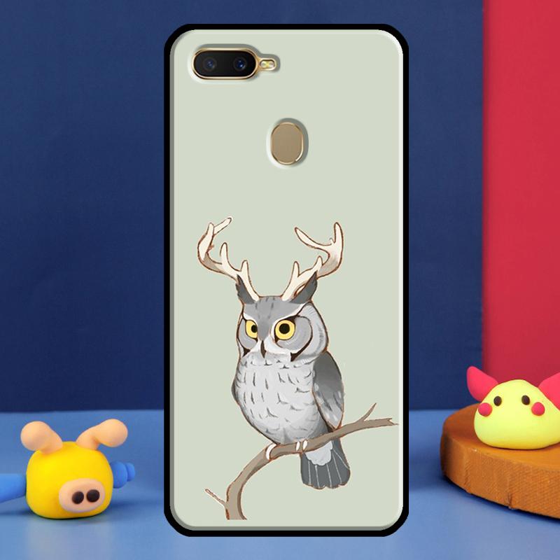 Fashion Cartoon Owl Case For Oppo A16 A76 A96 A58 A78 A98 A5 A9 A91 A15 A17 A77 A52 A72 A74 A94 A54S A57S Cover