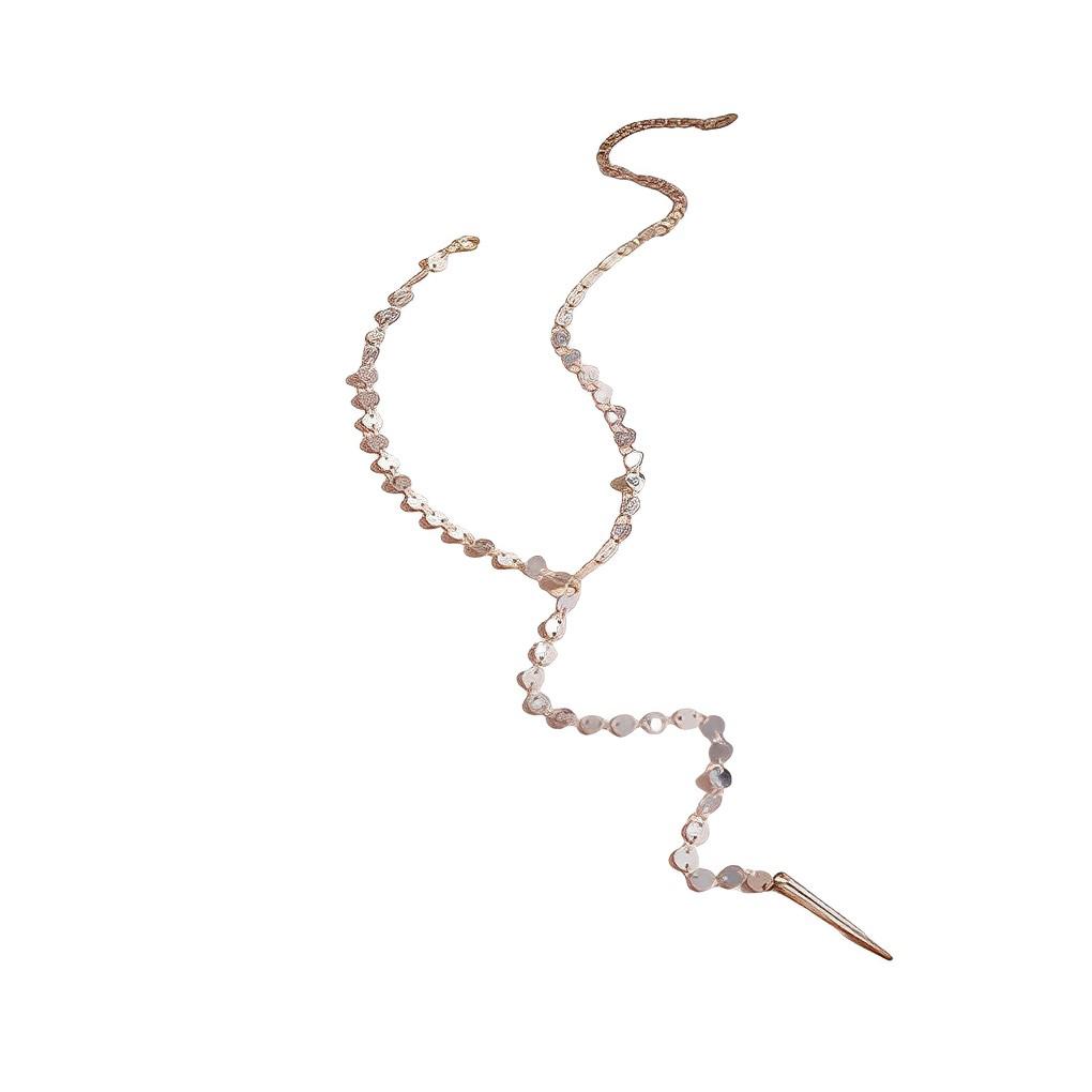 Long Chain Necklace Tassel Necklaces Sparkling Decorative Jewelry