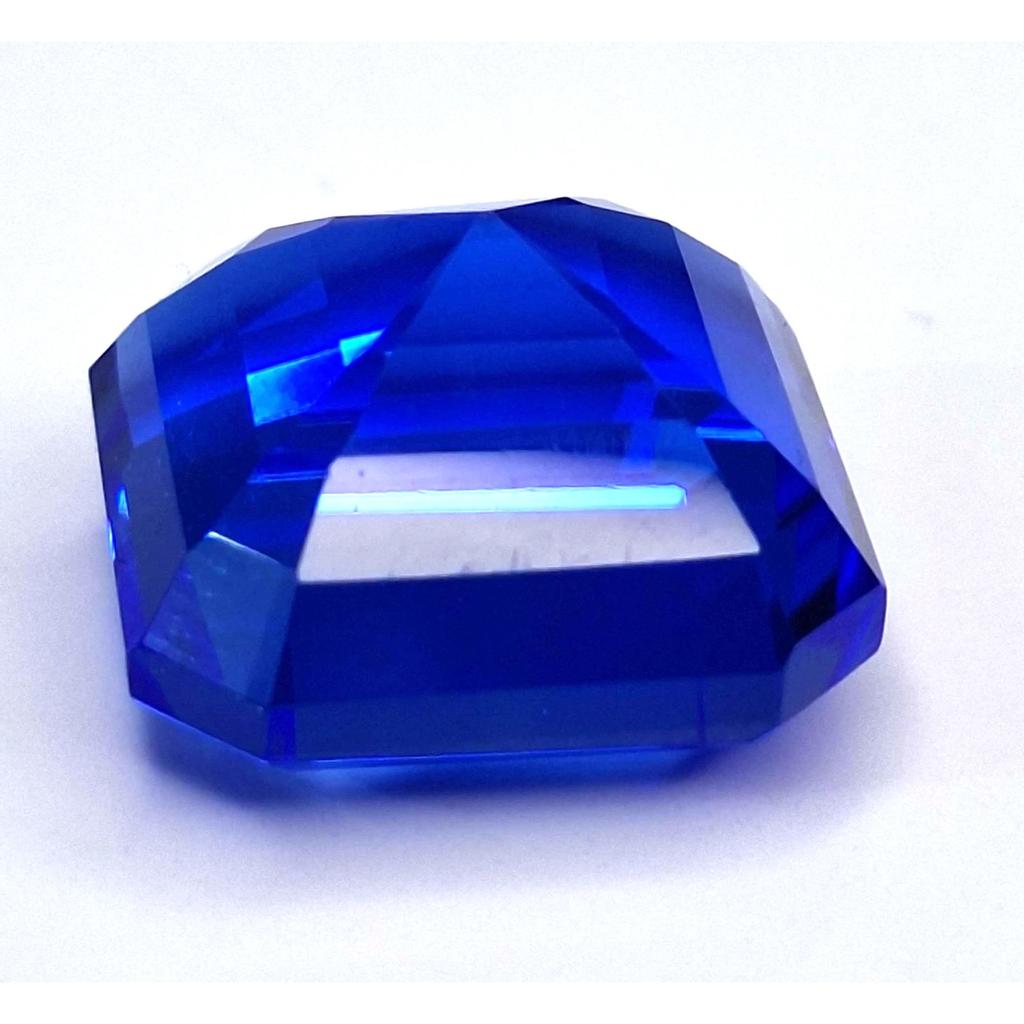 Natural Royal Blue Sapphire Asscher Cut 21-23 Ct Beautiful Certified Gemstone