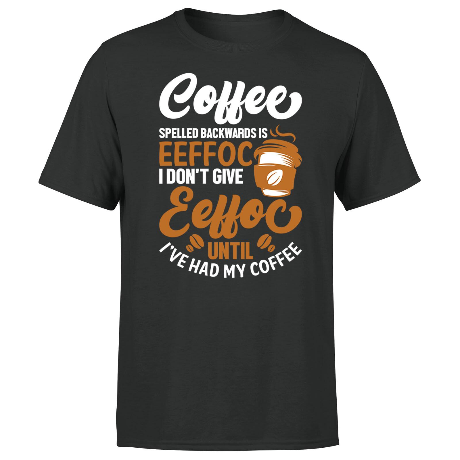 Coffee Spelled Backwards Is Eeffoc Mens 100% Cotton T-shirt Mens Womens Tees Top M