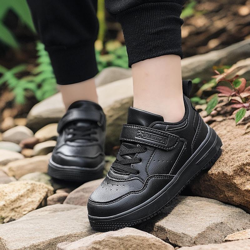 Free Shipping, Little White Shoes, School White Shoes, Children's Sports Shoes, Boys' Leather Waterproof Primary School Board Shoes, Girls' Casual Sho
