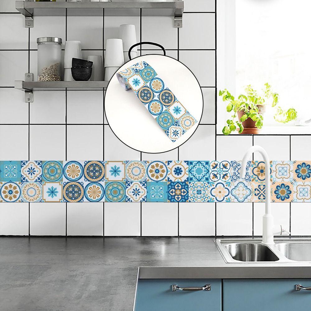 European Style Ceramic Wall Stickers Self-Adhesive Waterproof Peel and Stick Tile Peel & Stick Easy Install