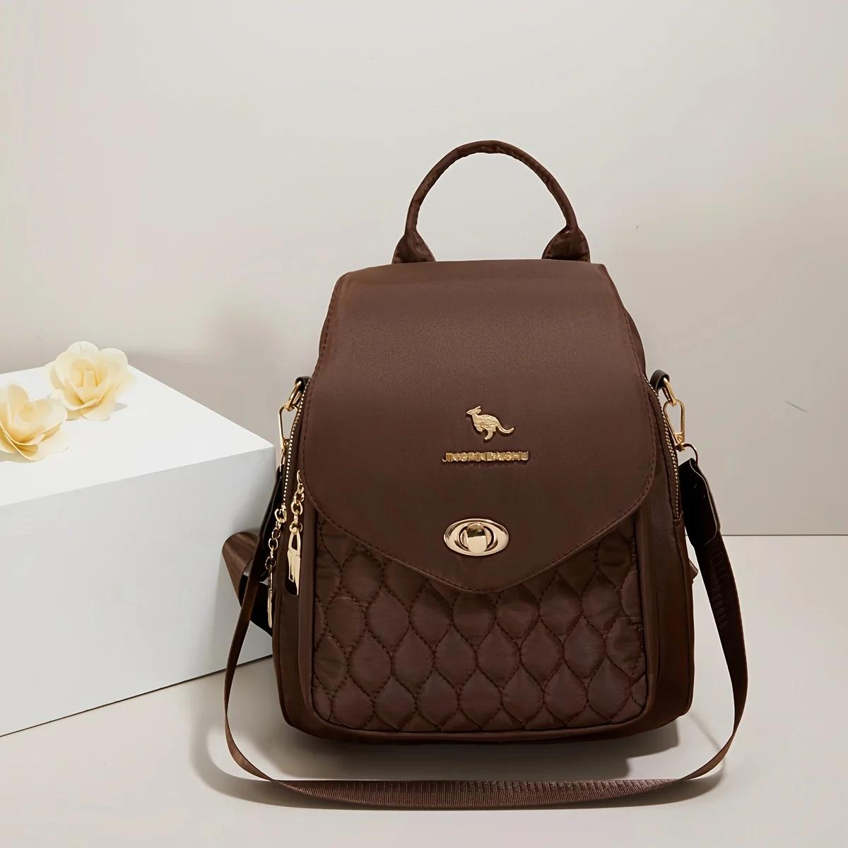 

Women s Backpack, New Korean Style Fashionable Commuting Single Shoulder Backpack, Leisure Travel Backpack, Student Backpacks коричневий