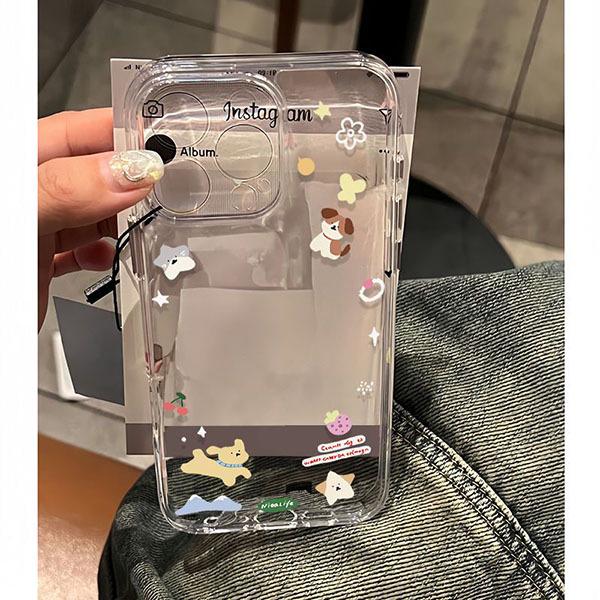 Trendy Space Shell Fresh Jumping Puppy Case for Apple 17/16 Pro Max, Transparent 15/14, Hot Style