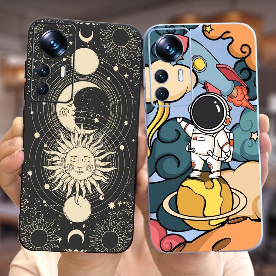 For Xiaomi 12T Pro Case Cute Astronauts Cartoon Cover Soft Silicone Phone Cases For Xiaomi Mi 12T Pro Mi12T 12TPro Fundas Bumper
