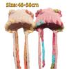 Lightweight Warm Ear Knitted Fleeces Hat Elastic Adjustables Kid Ear Protection Cap Windproof Tassels Straps Ear Muff Hat