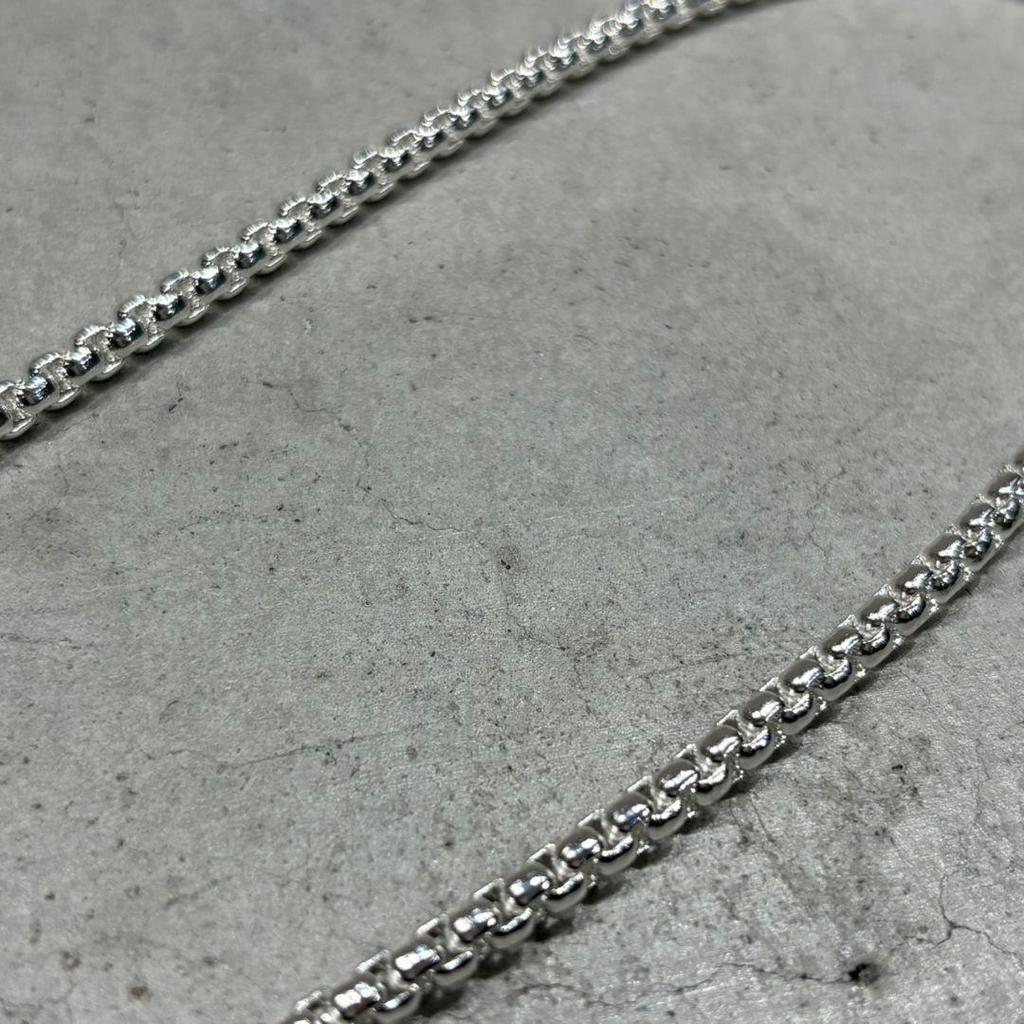 Used Vintage Silver 925 Simple Chain Necklace Rope