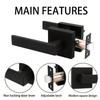 Privacy Door Handle Lock Heavy Duty Interior Bedroom Bathroom Office Door Knob with Lock for Home Security Safety