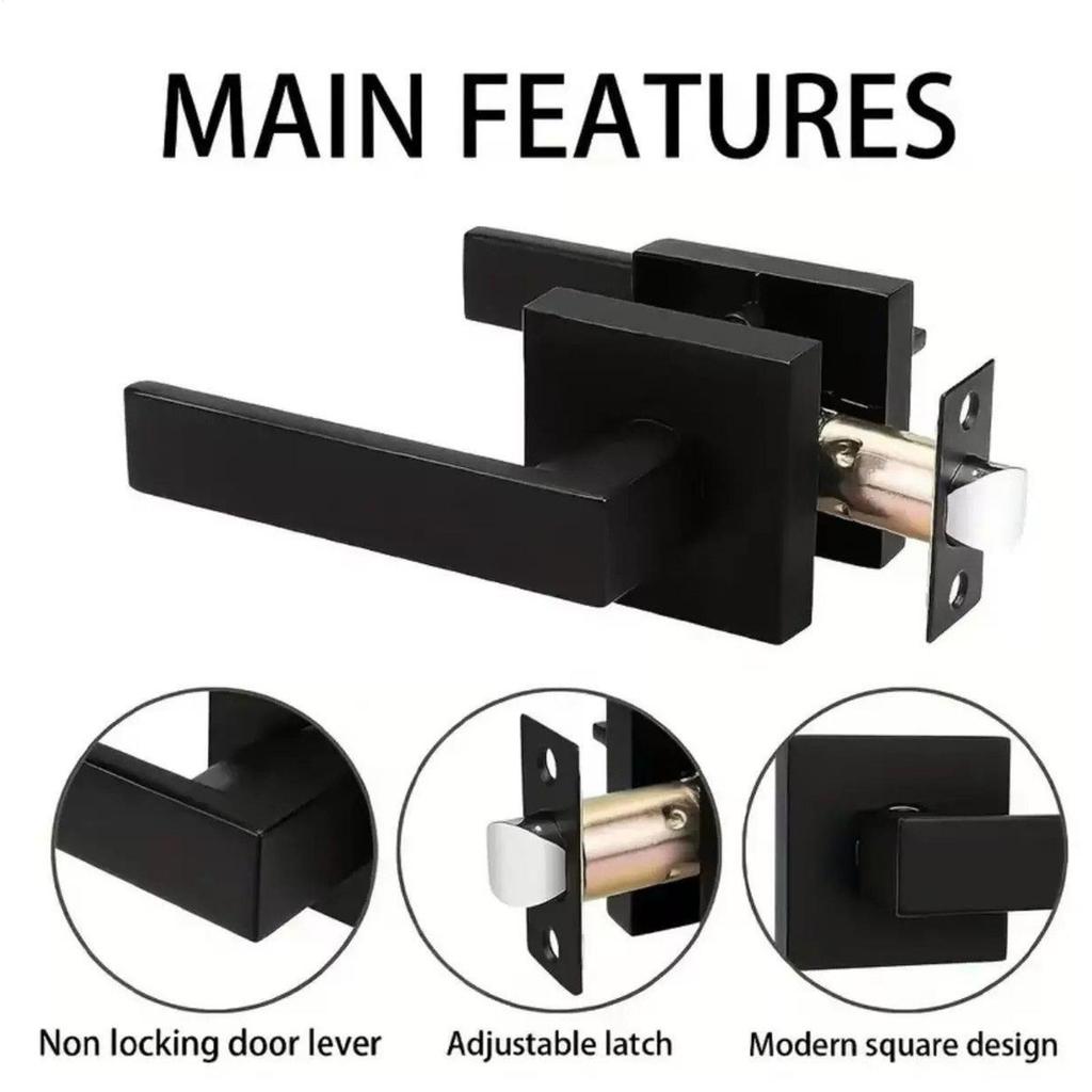 Privacy Door Handle Lock Heavy Duty Interior Bedroom Bathroom Office Door Knob with Lock for Home Security Safety