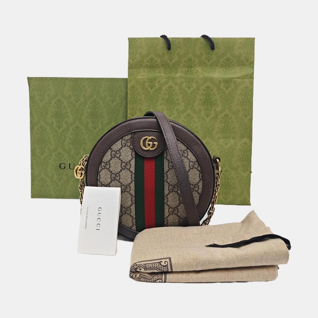 [Pre-Owned] Gucci Ophidia GG Mini Round Bag 'Beige' - Very Good #CNFHQ1
